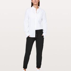 Lululemon On The Fly 7/8 Length Pant Womens Size 4 Black Medium Rise Relaxed Fit